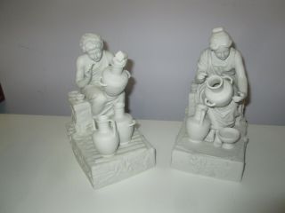 Pucci - Italian Bisque Porcelain - 2 Figurines " On Pottery "