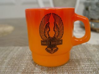 Fire - King Orange Fade Harley Davidson Motorcycles Eagle Advertising Coffee Mug