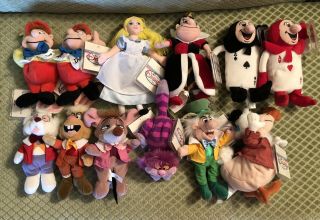 Alice In Wonderland Complete Beanie Set - All 11 Characters Inc.  Dodo & Mouse