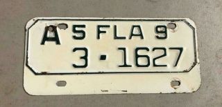 Antique Vintage Florida 1959 Collectible Motorcycle License Plate