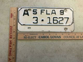 Antique Vintage Florida 1959 Collectible Motorcycle License Plate 3