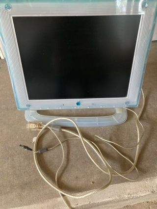 Apple Studio Display 15 M4551 Blueberry Vga Lcd Display Monitor Rare Mac Vintage