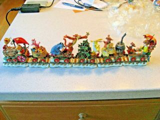 Disney The Danbury Winnie The Pooh Christmas Train - 6 Cars - Tigger Eeyore