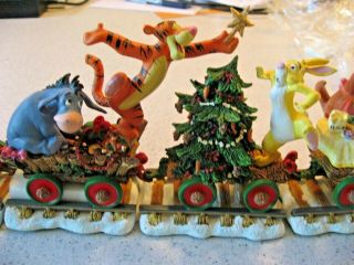 Disney The Danbury Winnie The Pooh Christmas Train - 6 Cars - Tigger Eeyore 3