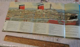Rare 1967 Ss United States Lines Ocean Liner Steamship Brochure Deck Plan