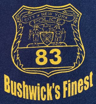 Nypd York City Police Nyc T - Shirt Sz 2xl Bushwick Brooklyn Finest
