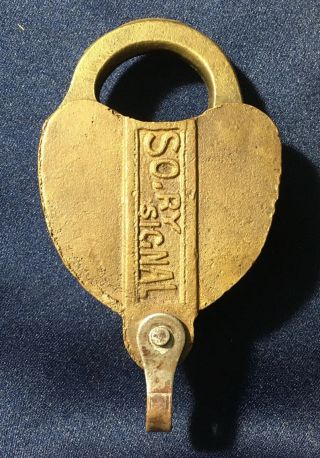 Vintage So Ry,  Southern Railway Railroad Padlock,  Collector,  Obsolete