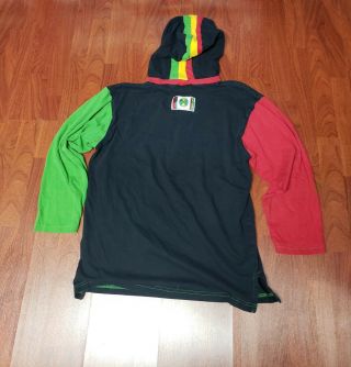 Vintage 90s Cross Colours Striped Africa Pullover Hoodie Shirt 2