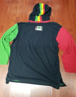 Vintage 90s Cross Colours Striped Africa Pullover Hoodie Shirt 3