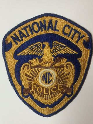 Very Old Cut Edge National City California Police Patch