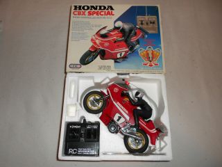 Yonezawa Honda Cbr Special Einco R/c Motorcycle With Box 1981 Vintage