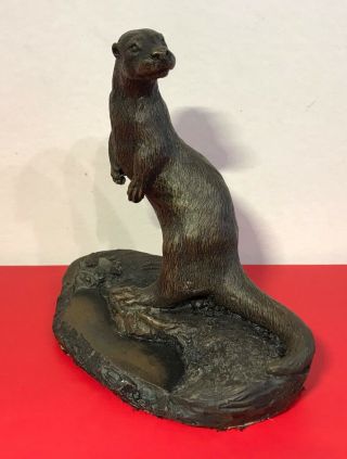 The North Light Otter Figurine - Bronzed Effect - Vgc