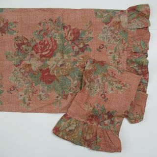 Rare Ralph Lauren Maura Floral Ruffled Standard Pillowcase Pair/set | Vintage