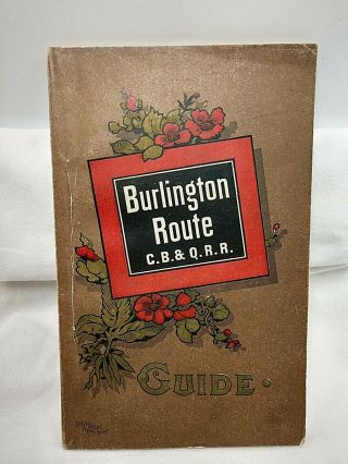 1886 Chicago Burlington & Quincy Rr Burlington Route Travel Guide