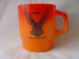 Fire - King Harley Davidson Dealer Tennessee Orange Fade Advertising Coffee Mug