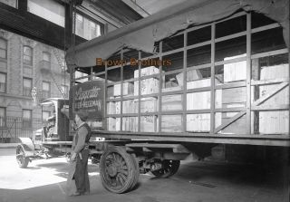 1910s York City Liggett ' s Drug Delivery Truck Glass Photo Camera Negative 1 2