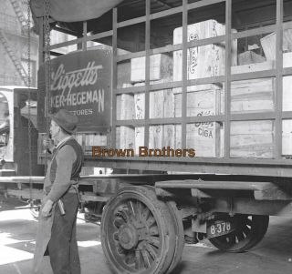 1910s York City Liggett ' s Drug Delivery Truck Glass Photo Camera Negative 1 3
