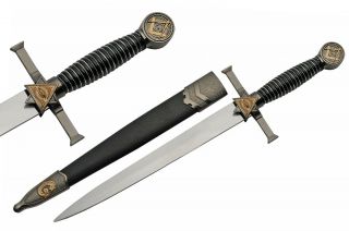 15 " Large Ceremonial Masonic Dagger Sword Freemason Stainless Blade Knife