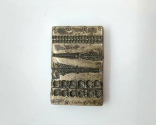 Vintage Old Bronze Hand Engraved Goldsmith Silversmith Jewelry Mold Dies Stamp