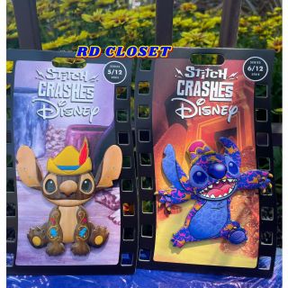 Disney Stitch Crashes Disney Pinocchio And Aladdin Pins.  Limited Release.