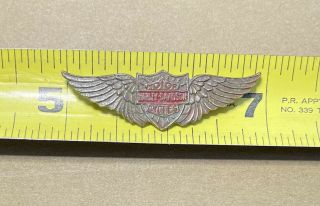 Rare Vintage 30s Gold Harley Davidson Wings Up Pin Shield Crest Motorcycle Hat