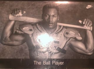 1988 Nike Bo Jackson The Ballplayer Poster 24x36 Iconic Vintage Raiders