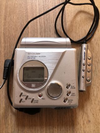 Vintage Sharp Minidisc Walkman Player Recorder Md - Mt90h