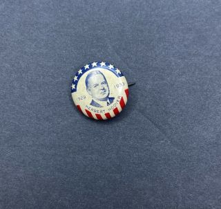 Vintage Presidential Campaign Button Herbert Hoover Pin Back 1929 1933