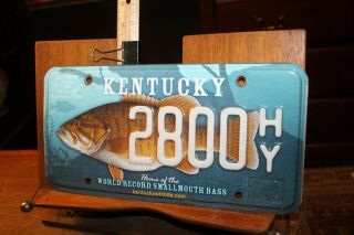 2014 Kentucky License Plate 2800hy World Record Smallmouth Bass Small Mouth