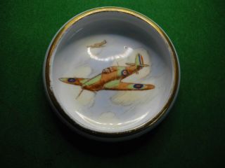 British Paragon Patriotic Series Pin Dish Depicting Hawker Hurricane Aircraft