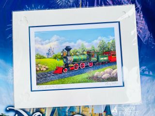 Disney Parks Lilly Belle 2 Train Engine By Larry Dotson Print 11” X 14”