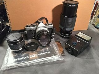 Vintage Olympus Om - 2 35mm Camera Bundle