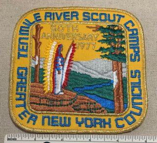 1977 Ten Mile River Scout Camps 50th Anniversary Boy Scout Jacket Patch Gnyc Bsa