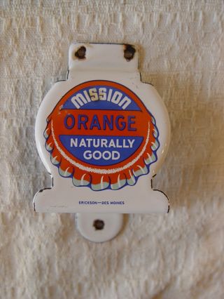 Vintage Mission California Orange Soda Drink Porcelain Wall Mount Bottle Opener