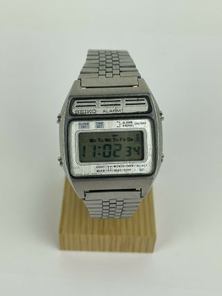 Vintage Seiko A134 - 5000 Digital Alarm Chronograph Day Date Watch 1970s