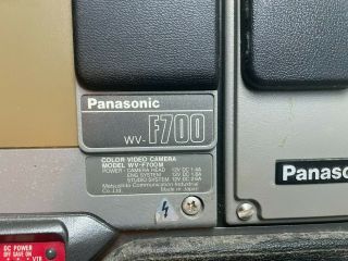 Vintage Panasonic video camera model WV - F700 3