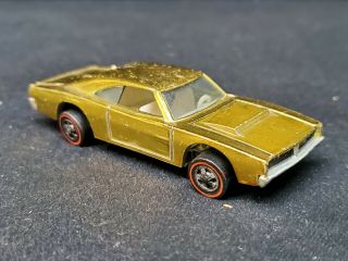 Vintage Hot Wheels Redline 1968,  Gold Custom Dodge Charger