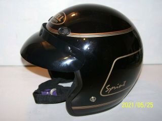 Vintage Bell Sprint Racing Motocross Motorcycle Open Face Helmet Size 7 3/4