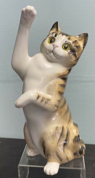 Just Cats And Co (staffordshire) Large Tabby Cat 11 " In Height