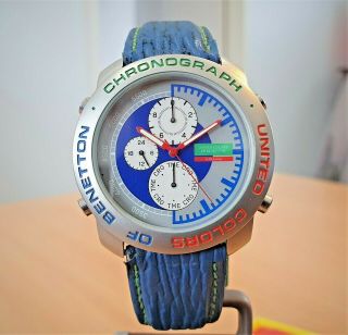Vintage United Colours Of Benetton By Bulova Chrono Watch - Repair Or Spares