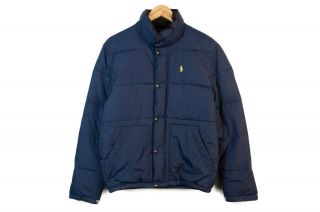 Polo Ralph Lauren Company Vintage Vtg Down Puffer Soft Jacket Blue Size S
