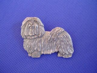 Havanese Pin Standing 83a Pewter Toy Dog Jewelry By Cindy A.  Conter Rare Breed