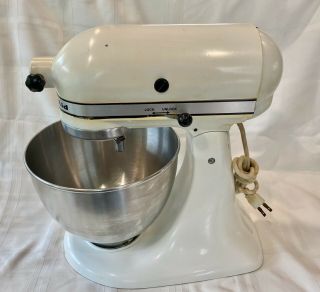 Vintage Hobart Kitchenaid Tilt Head Mixer K45 - 10 Speed With Attachments