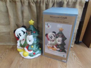 Vintage Pfaltzgraff Christmas Mickey Mouse Cookie Jar By Treasure Craft 2964
