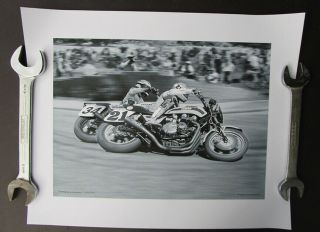 Eddie Lawson Wes Cooley Ama Superbike Racing Owens Art Print 470/500 Ltd Edition