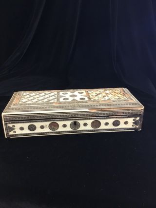 Antique C19th Anglo Indian Sadeliware Vizagapatam Sandalwood Pen Box
