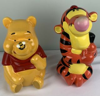 Classic Disney Winnie The Pooh & Tigger Ceramic Cookie Jars