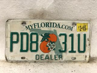 2015 Florida Dealer License Plate