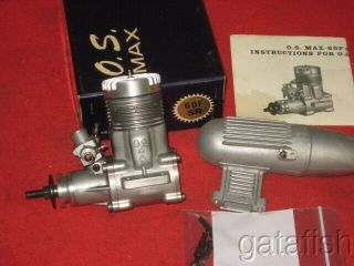 Vintage Os Max 60 Fsr Ring Piston R/c Nitro Model Airplane Engine Wbox Muffler