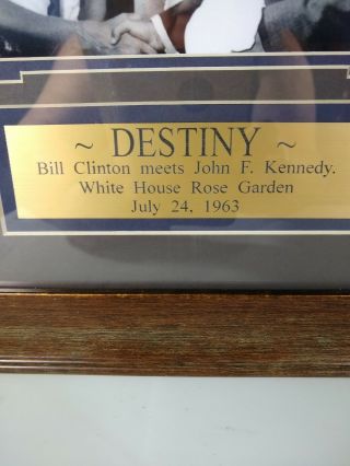 John F Kennedy Bill Clinton Historical Presidential meetting framed art collage 2
